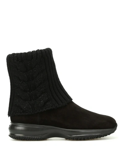 Shop Hogan Interactive Ankle Boots With Lurex In Black