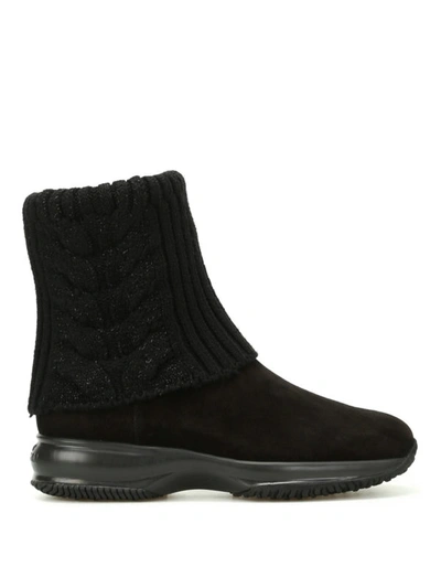 Hogan Black Interactive Boots In Black