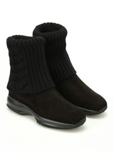 Hogan Black Interactive Boots In Black