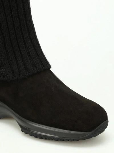 Hogan Black Interactive Boots In Black