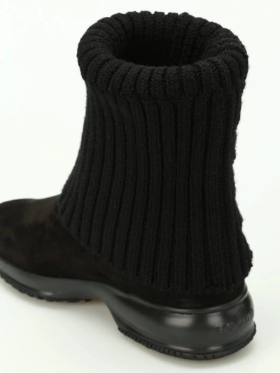 Hogan Black Interactive Boots In Black