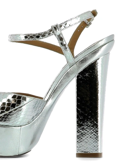 Shop Dsquared2 Ziggy Platform Sandals In Silver