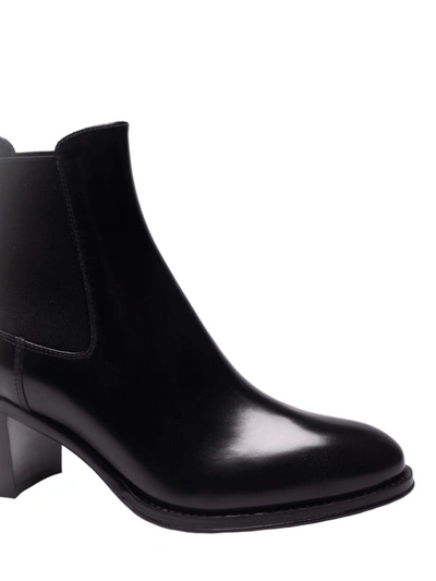 Shop Church's Black Brushed Leather Heeled Ankle Boots