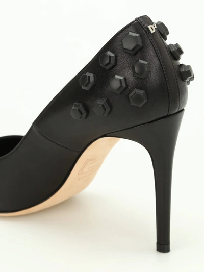 Shop Dsquared2 Studded Leather Pumps In Black