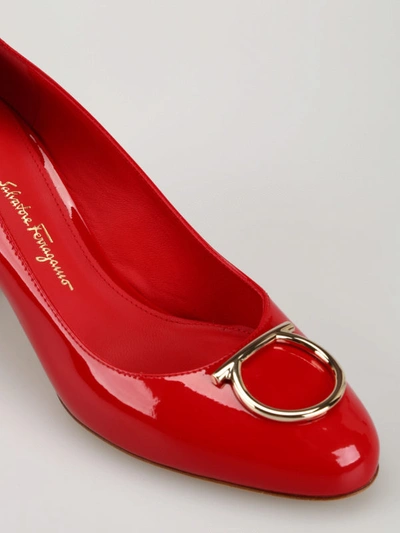 Shop Ferragamo Serina Red Patent Pumps