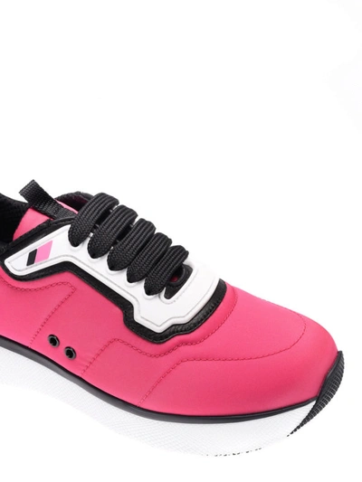 Shop Prada Soft Nylon Lightweight Sneakers In Fuchsia