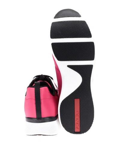 Shop Prada Soft Nylon Lightweight Sneakers In Fuchsia