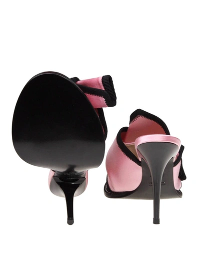 Shop N°21 Pink And Black Silk Blend High Sandals