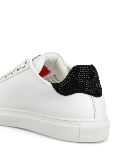 Shop Philipp Plein Lo-top Original White And Black Sneakers