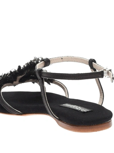 Shop Anna Baiguera Aurora Black Flat Sandals