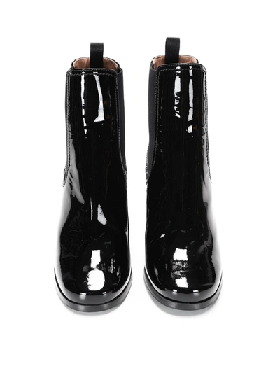 Shop Car Shoe Patent Leather Ankle Boots In Black