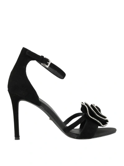 Shop Michael Kors Valentina Black Suede Sandals