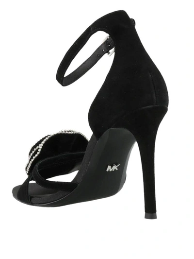 Shop Michael Kors Valentina Black Suede Sandals