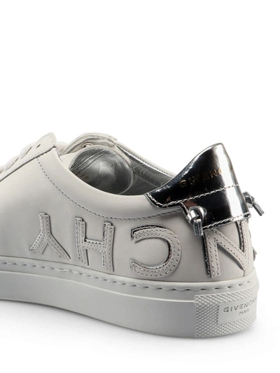 Shop Givenchy Logo Lettering White Leather Sneakers
