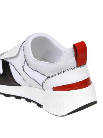 Shop Sergio Rossi Sr1 Patchwork Leather And Fabric Sneakers In Multicolour