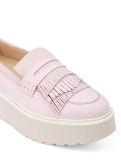 Shop Hogan H355 Maxi Sole Pink Loafers