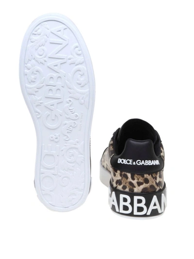 Shop Dolce & Gabbana Portofino Animal Print Sneakers