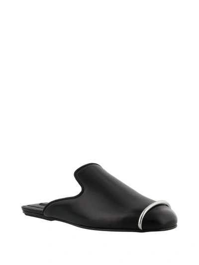 Shop Alexander Wang Jaelle Leather Slippers In Black