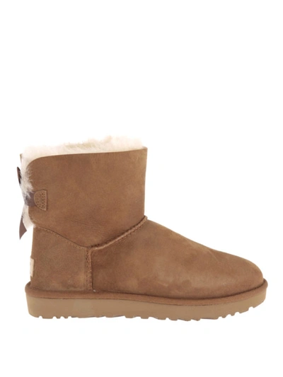 Shop Ugg Mini Bailey Bow Ii Booties In Light Brown