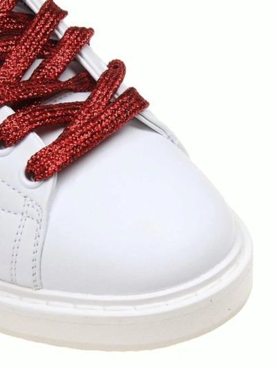 Shop Golden Goose Starter Leather Sneakers In White