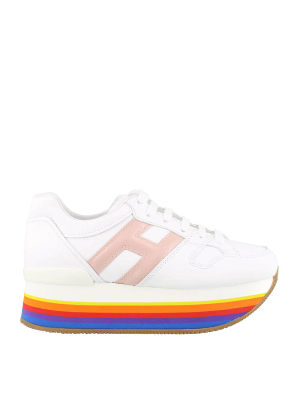 hogan rainbow platform sneakers