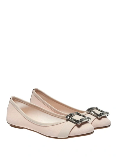 Shop Anna Baiguera Annette Flex Light Pink Canvas Flats