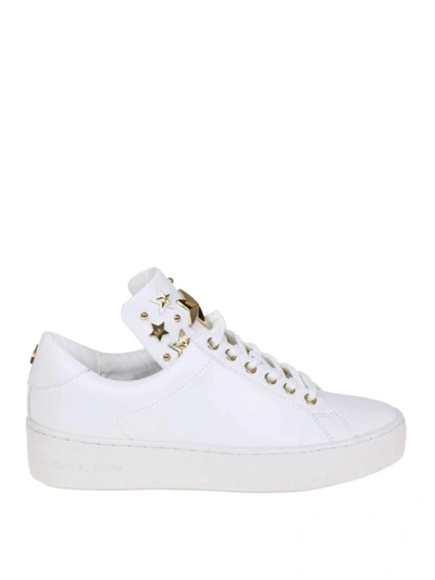 Shop Michael Kors Mindy White Leather Sneakers