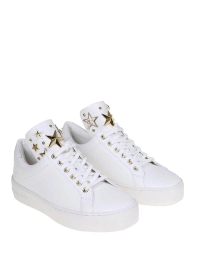 Shop Michael Kors Mindy White Leather Sneakers