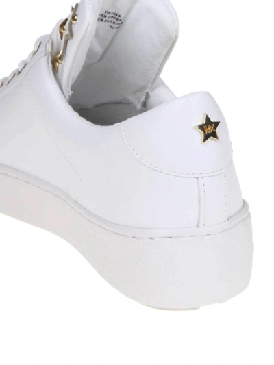 Shop Michael Kors Mindy White Leather Sneakers