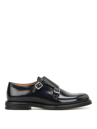 Shop Church's Lora Leather Monk Straps In Blue