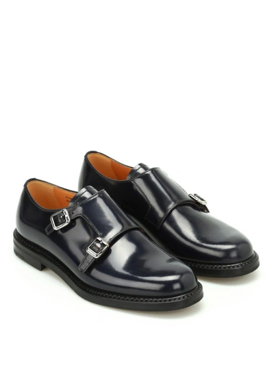 Shop Church's Lora Leather Monk Straps In Blue