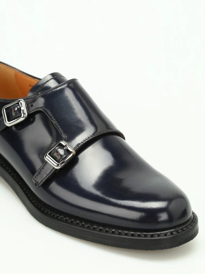 Shop Church's Lora Leather Monk Straps In Blue