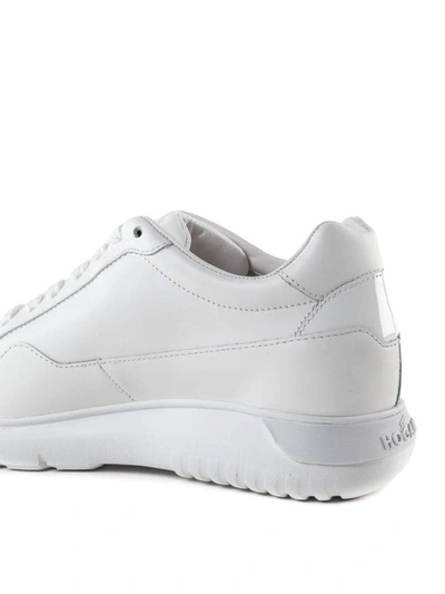 Shop Hogan Interactive White And Blue Sneakers
