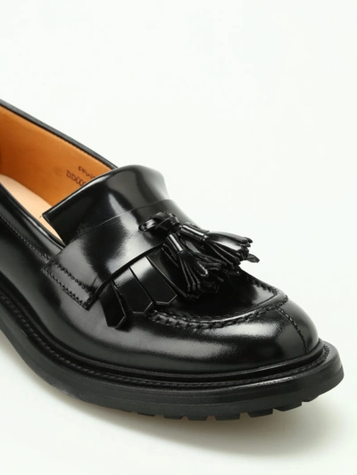 Shop Church's Pansy Fringed Loafers In Black