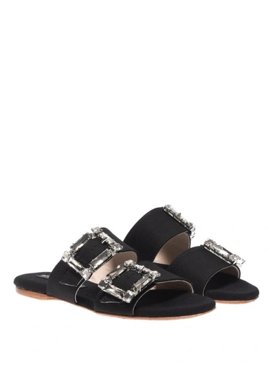 Shop Anna Baiguera Aurora Double Buckle Flat Sandals In Black