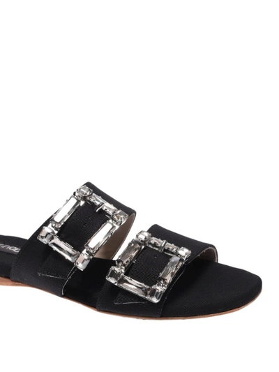 Shop Anna Baiguera Aurora Double Buckle Flat Sandals In Black