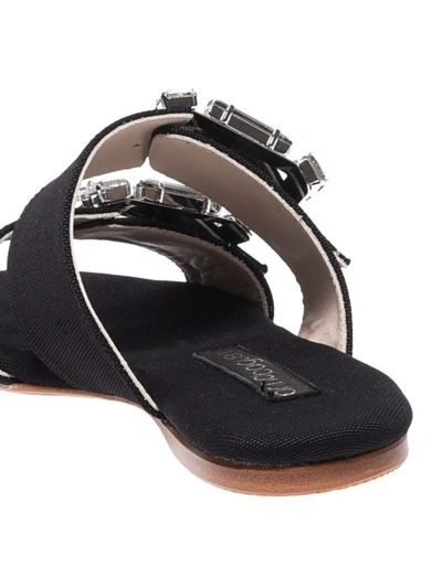 Shop Anna Baiguera Aurora Double Buckle Flat Sandals In Black