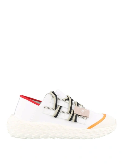 Shop Giuseppe Zanotti Urchin Sneakers With Sculpted Sole In White