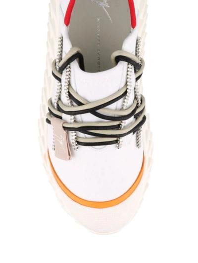 Shop Giuseppe Zanotti Urchin Sneakers With Sculpted Sole In White