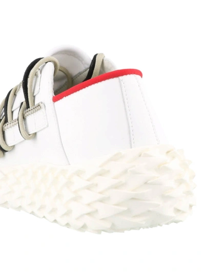 Shop Giuseppe Zanotti Urchin Sneakers With Sculpted Sole In White