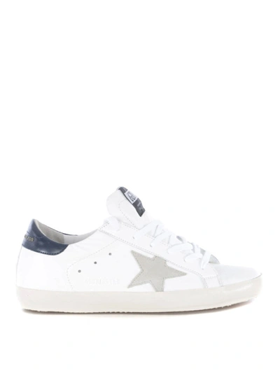 Shop Golden Goose Superstar White Leather Low-top Sneakers