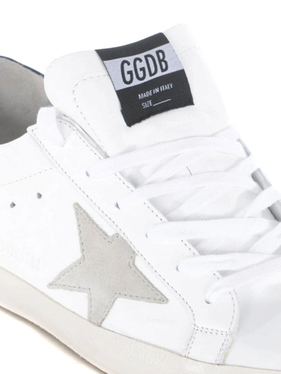 Shop Golden Goose Superstar White Leather Low-top Sneakers