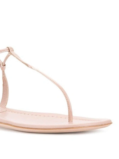 Shop Prada Patent Leather Flat Thongs In Nude And Neutrals