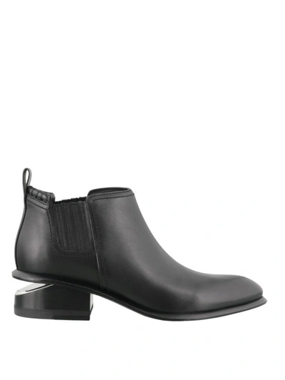 Shop Alexander Wang Kori Black Leather Ankle Boots