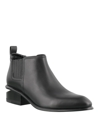 Shop Alexander Wang Kori Black Leather Ankle Boots