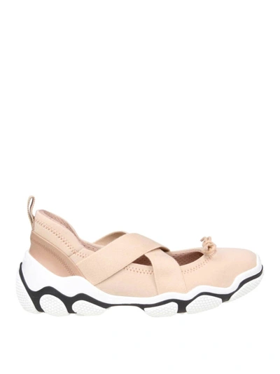Shop Red Valentino Nude Neoprene Chunky Sneakers In Light Pink