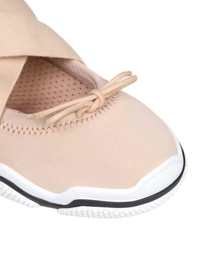 Shop Red Valentino Nude Neoprene Chunky Sneakers In Light Pink