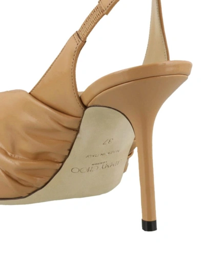 Shop Jimmy Choo Annabell Beige Patent Leather Slingbacks