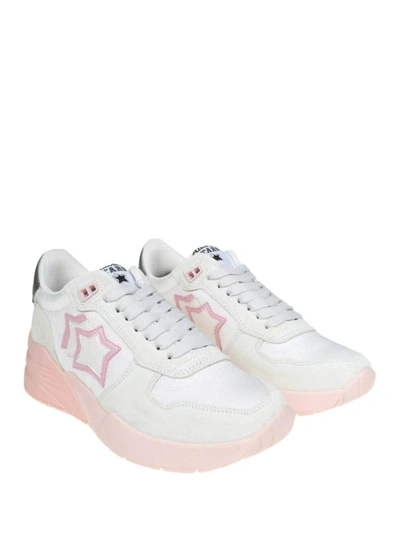 Shop Atlantic Stars Venus Suede And Canvas Sneakers In Light Pink