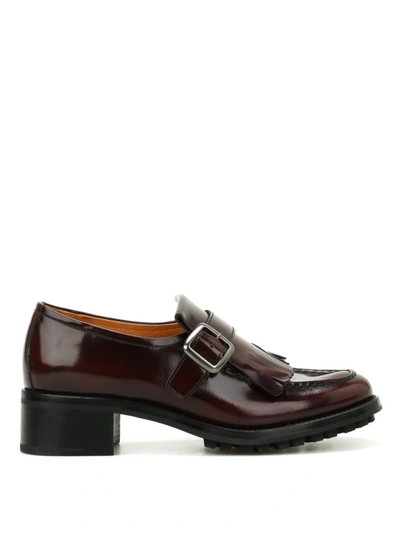 Shop Church's Pilar Heeled Loafers In Dark Red